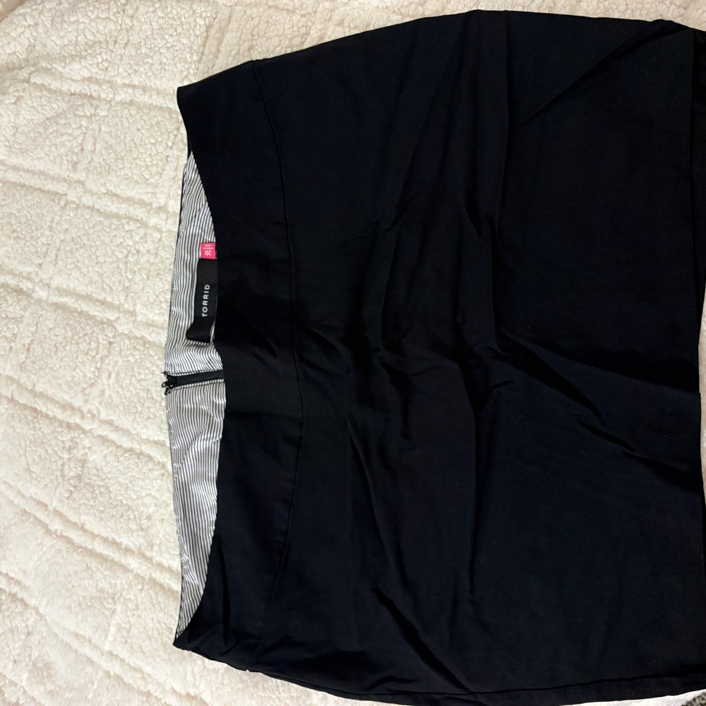 Torrid Black and White Striped Lining Skirt
